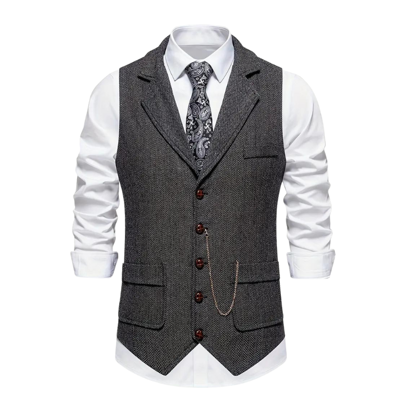 Stephan - Elegant Lapel Vest voor Heren