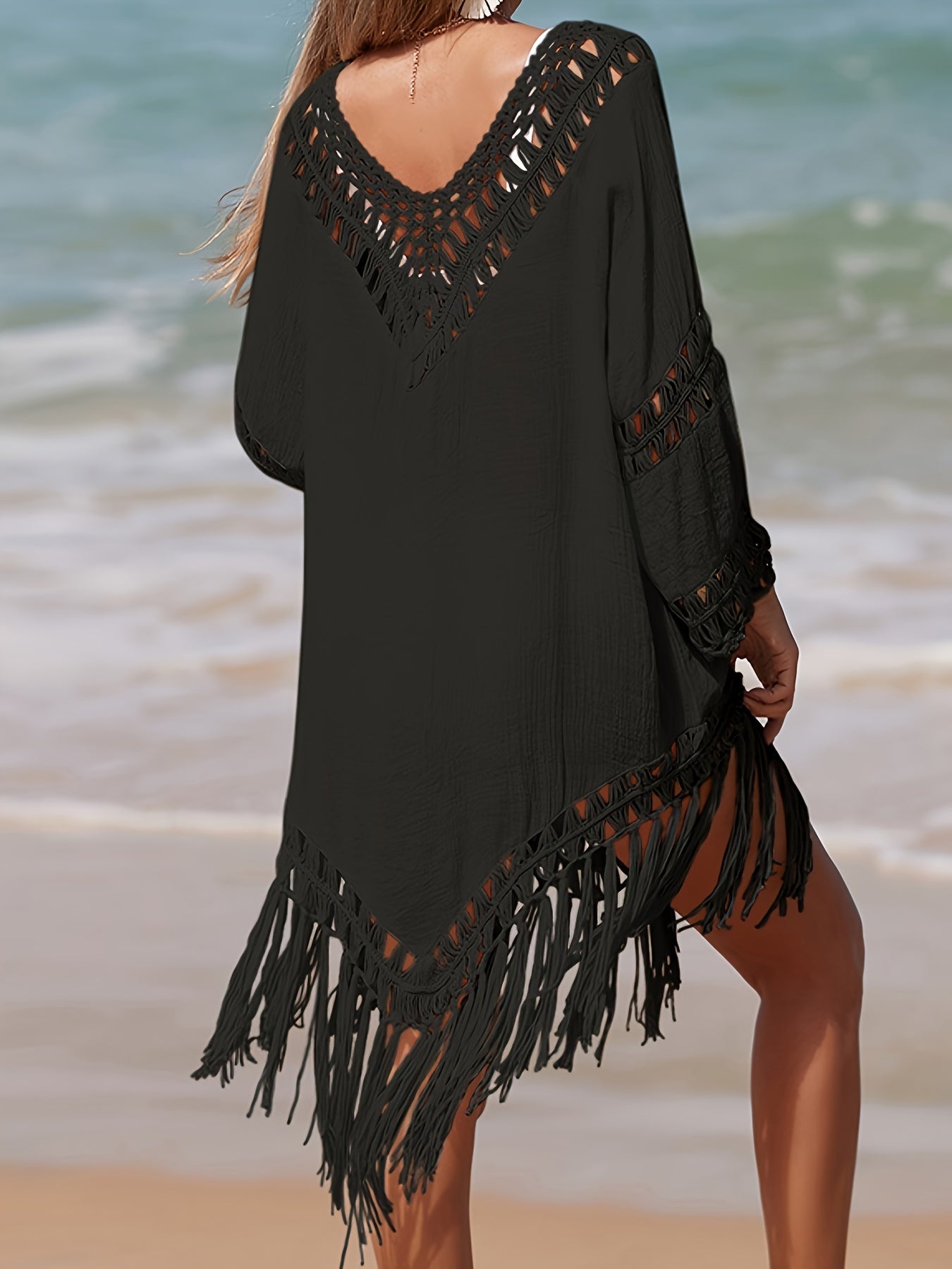 Phebe – Bohemian Style Sexy V-neck Cutout Ibiza Beach Dress