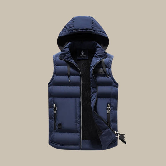 Elbert Bodywarmer - Casual puffer bodywarmer met capuchon voor mannen