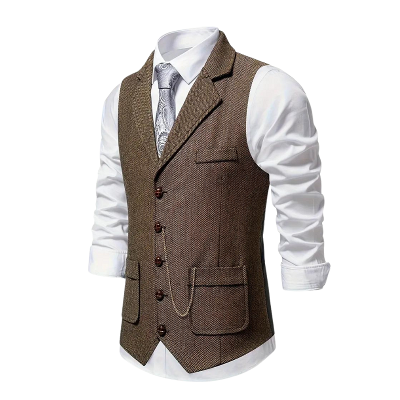 Stephan - Elegant Lapel Vest voor Heren