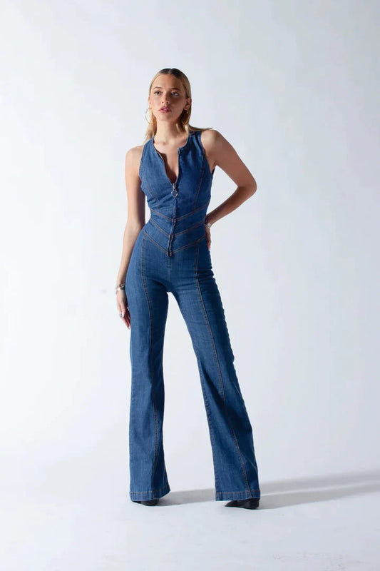 Zosia - Hart denim jumpsuit