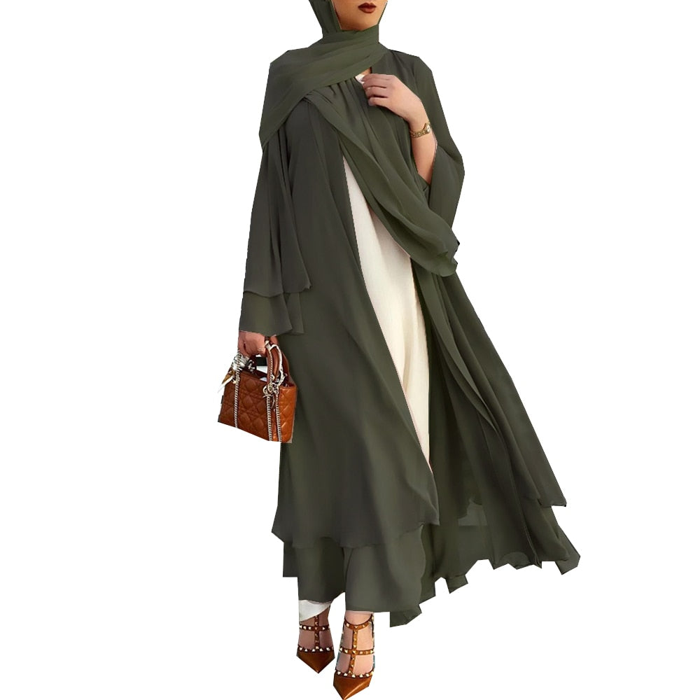 Aubrey - Open Amina Abaya met Hijab