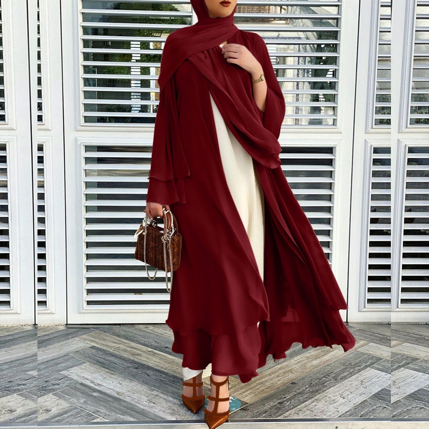 Aubrey - Open Amina Abaya met Hijab