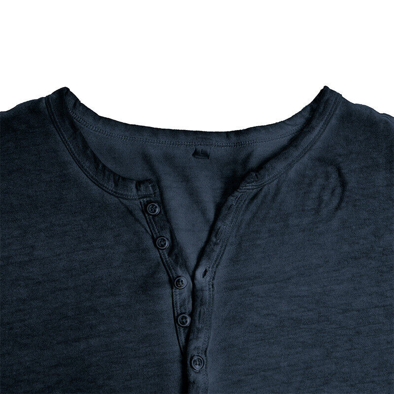 Rex – Henley shirt voor heren met lange mouwen