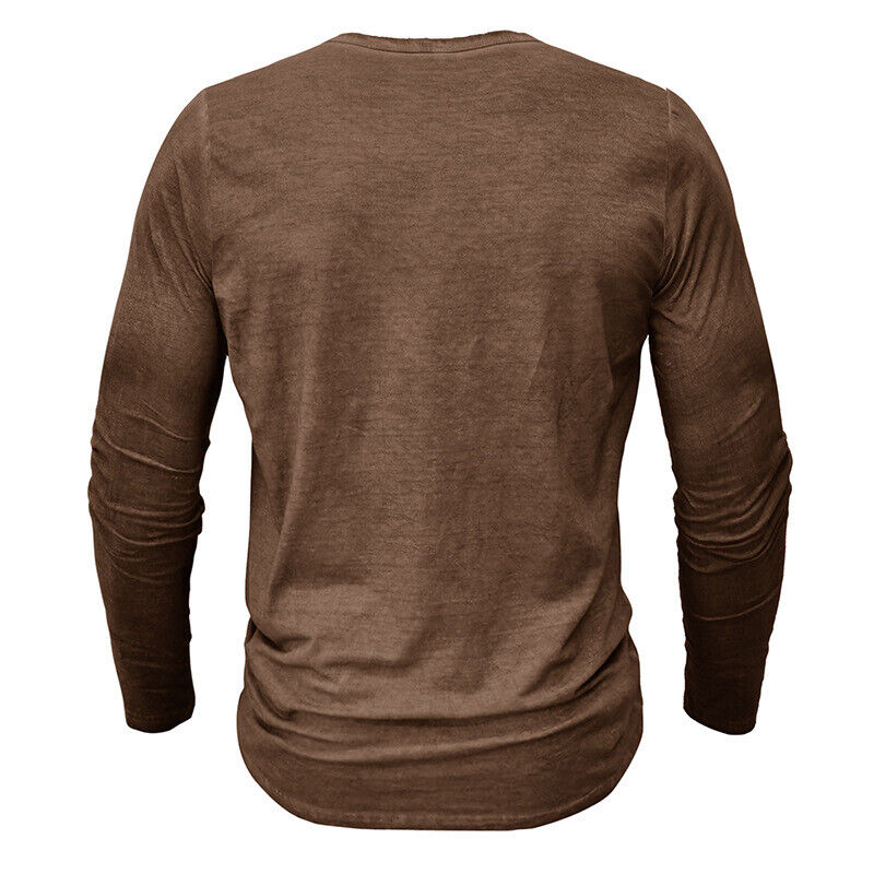 Rex – Henley shirt voor heren met lange mouwen